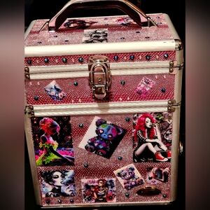 Pink Professional Makeup Travel Case Case Customized Punk Rock Style